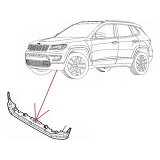 Pare choc inferieur avant origine Jeep Compass 2017+  REF 52175747