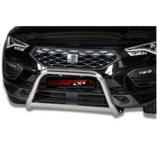 PARE BUFFLE SEAT ATECA 2021 AUJOURD'HUI HOMOLOGUE INOX avec barre de renfort