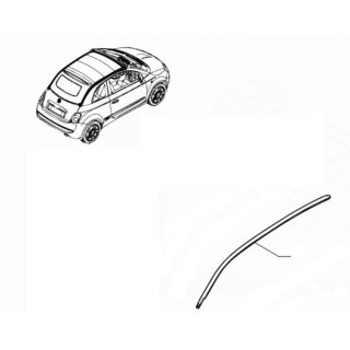 Rail Haut droit origine Fiat 500 2012+ Fiat 500 BEV 2020+ Abarth 500 2012+ Abarth 500 BEV 2023+ REF 77365264