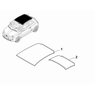 toit origine Fiat 500  2007+ REF  51934559