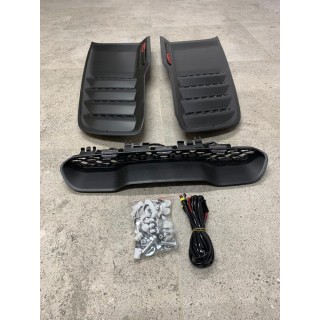 Prises d'air LED suralimentées pour le capot TRX RAM 1500 TRX 2021 2023 Noir Mat