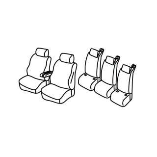 Housses siege auto FORD TOURNEO CUSTOM 5 places 2023 AUJOURD'HUI