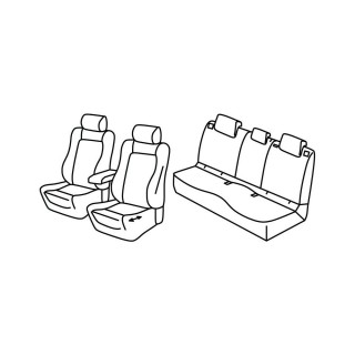 Housses siege auto PEUGEOT 3008 Allure Hybride 5 places 2023 AUJOURD'HUI