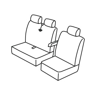 Housses siege auto RENAULT TRAFIC 3 PLACES 2021 AUJOURD'HUI