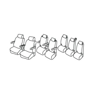 Housses siege auto VOLKSWAGEN T7 MULTIVAN 7 PLACES 2022 AUJOURD'HUI