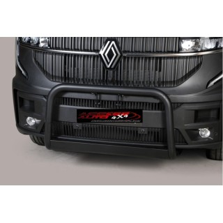 PARAGOLPES DELANTERO RENAULT MASTER 2024 ACTUALIDAD HOMOLOGADO BARRA DE REFUERZO PLANA NEGRO - AccessAuto4x4