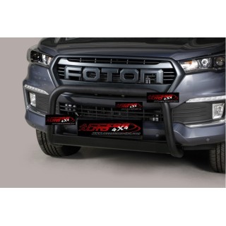 DEFENSA DELANTERA FOTON TUNLAND G7 2023 ACTUALIDAD HOMOLOGADA BARRA DE REFUERZO PLANA NEGRA - AccessAuto4x4