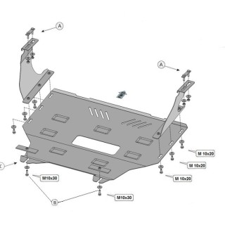PROTECTOR CARTER FORD TRANSIT 4x4 2013 2023 MOTOR CAJA DE CAMBIOS RADIADOR ACERO 3 mm - AccessAuto4x4