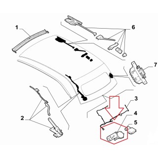 Original electric convertible top motor FIAT 500 Cabriolet 2007+ REF 77365770 - AccessAuto4x4