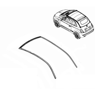 Interior convertible top seal, beige OEM Fiat 500C Cabrio Typ 312  REF 77365892 - AccessAuto4x4