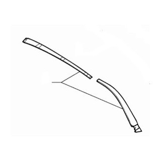 Decorative trim set for convertible soft top OEM Fiat 500C Cabrio Type 312  REF 77366144 - AccessAuto4x4