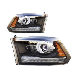 DODGE RAM 1500 2500 3500 2013 2018 LED Headlight Set 2 Pieces