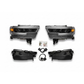 DODGE RAM 1500 TRX 2021 2026 Headlight Set Black Full LED 2 pieces