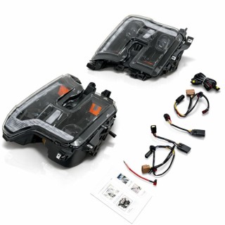 FORD F150 RAPTOR 2017 2020 Full Led Black Edition Headlight Set 2 pieces