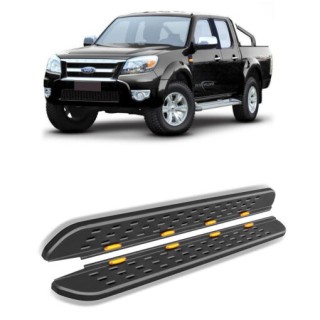 MARCHE PIEDS FORD RANGER 2007 2011 Double cabine Acier avec leds