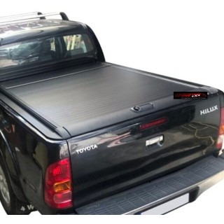 COUVRE BENNE TOYOTA HILUX EXTRA CABINE 2005 2015 NOIR RIDEAU COULISSANT