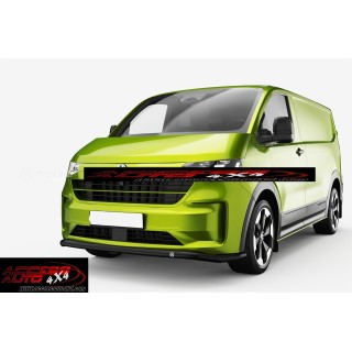 Pare Buffle VOLKSWAGEN T7 TRANSPORTER 2025 AUJOURD'HUI INOX NOIR HOMOLOGUE CE protection basse 60mm