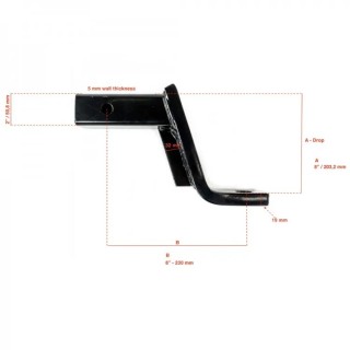 Support Attelage avec Boule acier 8"