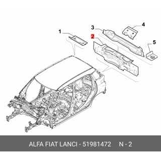 Face Arriere origine FIAT GROUP REF 51981472
