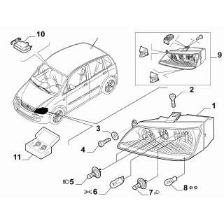 faro derecho Fiat 500 X a partir del año 2015 REF 52102177