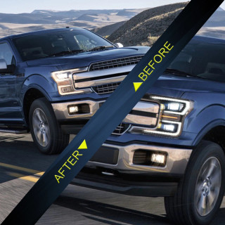 Phare Full LED FORD F150 2015 2017 SET avec clignotant orange Design2