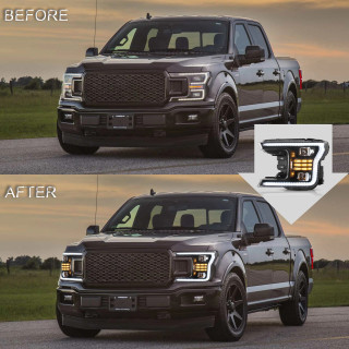 copy of copy of Phare Full LED FORD F150 2015 2017 SET avec clignotant orange