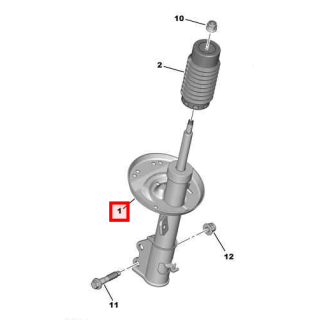 Original Front Shock Absorber Citroen Berlingo Peugeot Partner 2008 2018