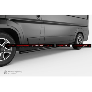 Marche pieds FIAT DUCATO LONG 2024 AUJOURD'HUI INOX tubulaire Noir 4035mm