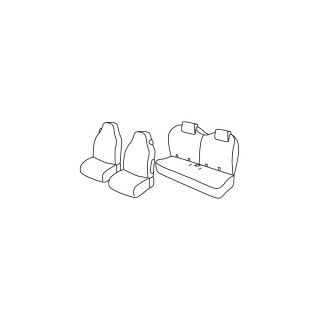 Fundas de asiento de coche CITROEN C1 3 puertas 2014 2021