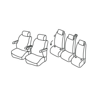 Custom Seat Covers FORD TOURNEO CUSTOM 5 Seats 2023 TODAY