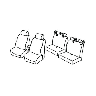 Car Seat Covers FORD TRANSIT 6 Seats 2014 PRESENT