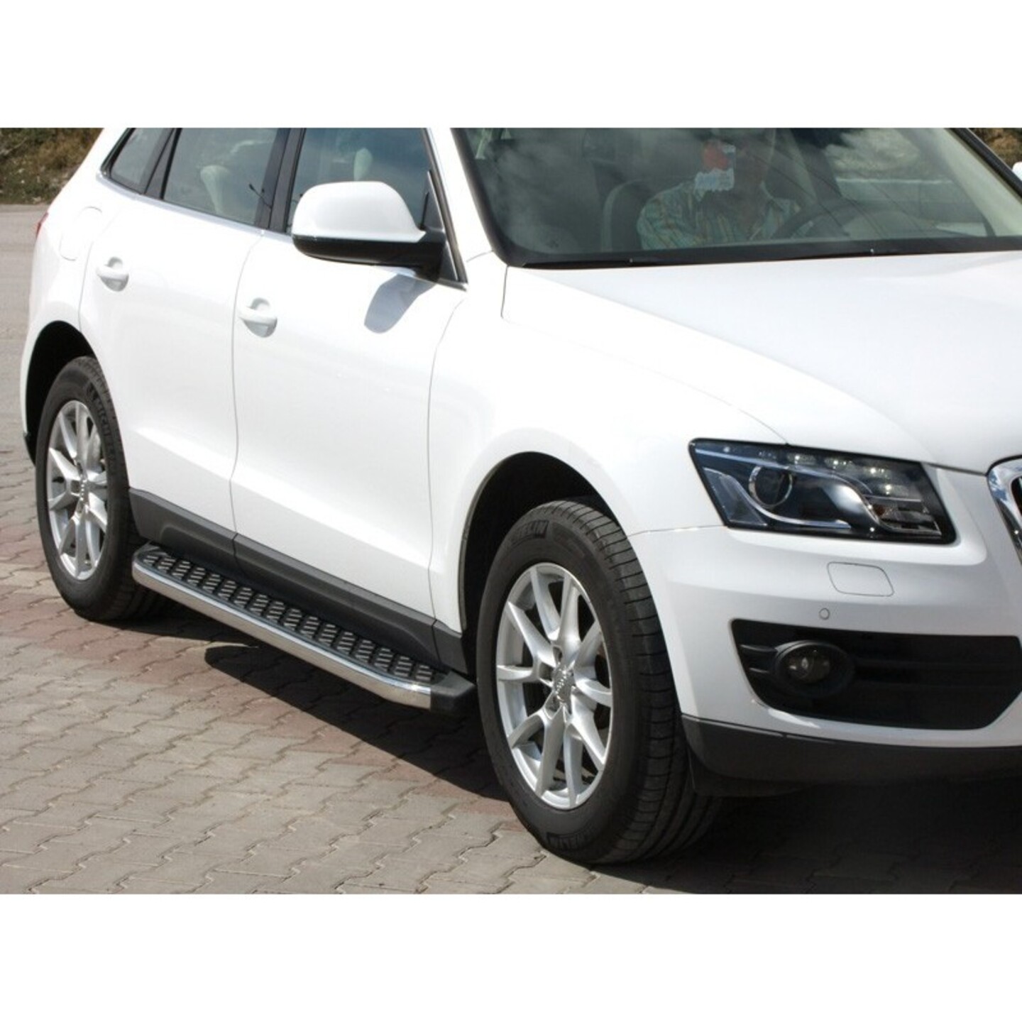 Marchepieds Seuil Aluminium Noir Pour Audi Q5 (à Partir De 2016) - 2 Pièces Avec Certificat ABE