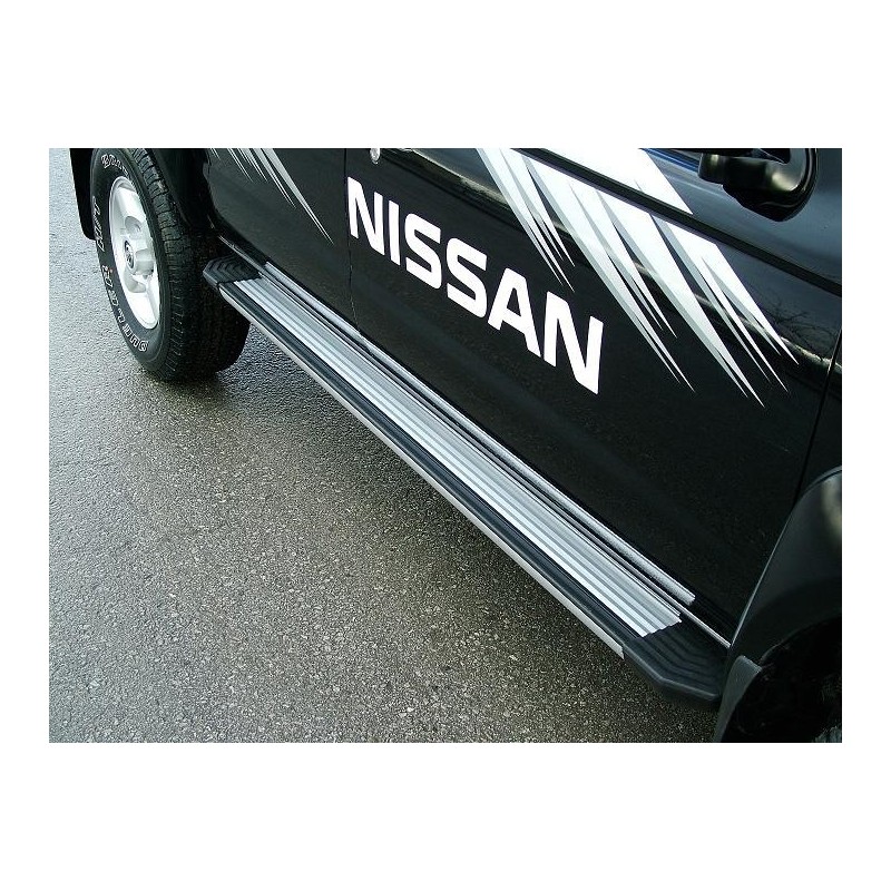 marche pieds-NISSAN-NAVARA-D22-DOUBLE CABINE 2001-2007 Aluminium TRV
