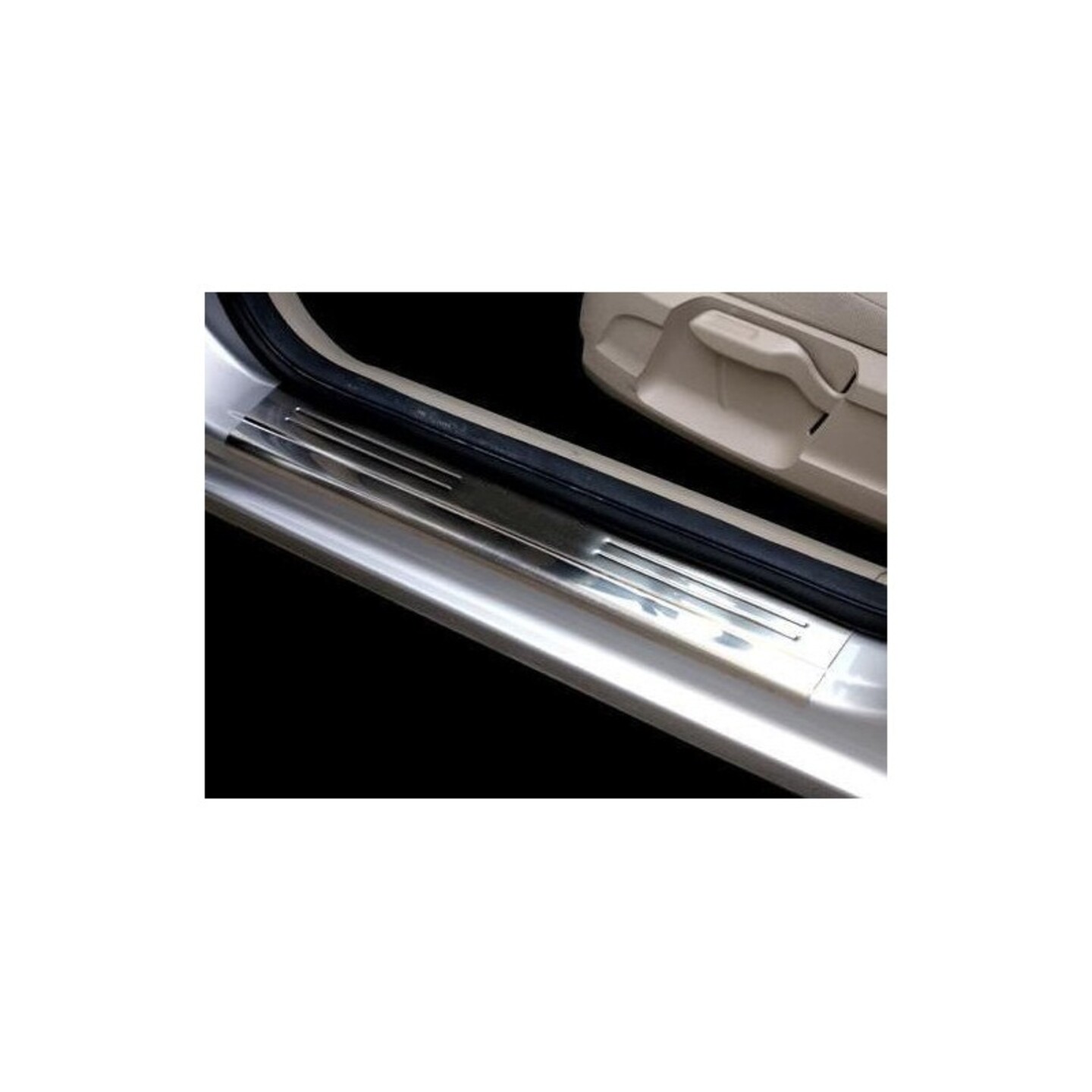 Seuils De Portière En Acier Inoxydable Chromé Pour Hyundai Ix35 (2009+) - 4 Pièces - Adhésif Double Face Inclus