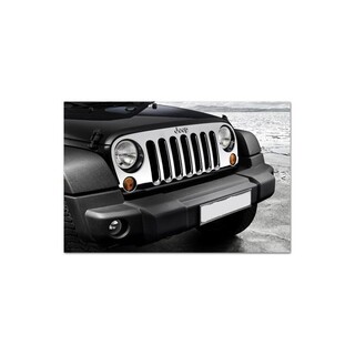 Grille Calandre Chrome +  Couvre Rétroviseur Chrome JEEP WRANGLER JK 