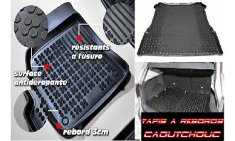 Kit Tapis de sol et coffre pour Fiat 500X / 500L Antidérapante